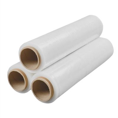 China Rizhao Huahang China Power Wrap Moisture Proof Transparent Elephant Roll Hand Stretch Film 500mm*20micron*1500feet For Pallet Wrapping for sale