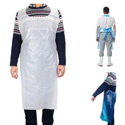 China Rizhao Huahang Clear Plastic Apron Disposable PE Disposable Plastic Kitchen Apron for sale