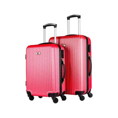 China Cool ABS Travel Bags Luggage Set Trolley Suitcase 2pcs ABS Suitcase for sale