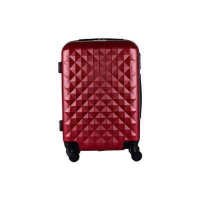 China Red ABS Luggage Trolley Bags Luggage Filter Frames Trolley Suitcase for sale