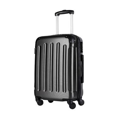 China Custom sutcase ABS luggage bag travel stylish black luggage for sale