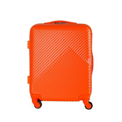 China ABS Fashion Colored Orange Carry On Spinner Luggage With Wheels for sale