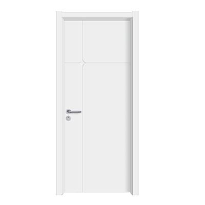 China Modern PVC Bedroom Door Price Modern Design Laminate Entrance Push Pull Flush Door for sale