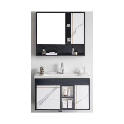 China 2021 Modern 48 Inch Modern Beyond Commercial Hotel Washroom Double Sink Basin Cabinet Bathroom Vanity Units for sale