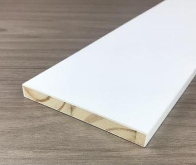 China FJ Modern Joint White Primer Skirting Wood Baseboard Molding for sale