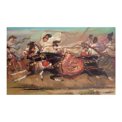 China Domestic Colorful Antique Figure Canvas Painting Painting Classical Digital Oil Painting For Living Room for sale