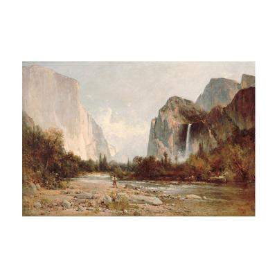 China 2022 New Landscape Wall Art Decoration Framed Flower Canvas Oil Painting Picture For Home Office Bar Porch Hotel Room for sale