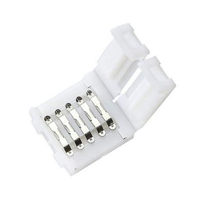 China RGBW Led Strip eSann 12MM 5050 LED Strip Light Solderless 5Pin RGBW Connector For Non-waterproof RGBW LED Strip for sale