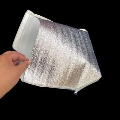 China Reusable Disposable Thermal Waterproof Food Delivery Bag Insulation Aluminum Foil Cotton PE Pearl Thermal Bags for sale