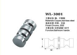 China 304# stainless steel shower door knob WL-3001 chrome finished Dia.30x65mm for sale