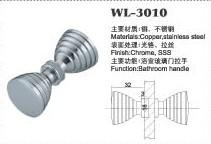 China WL-3010 Dia.30x32mm SUS304 Stainless Steel Solid Bathroom Round Back-to-Back Shower Glass Door Handle Pull Knob for sale