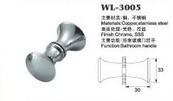 China glass door handle shower door knob shower door hardware WL-3005 Dia.33x30mm for sale