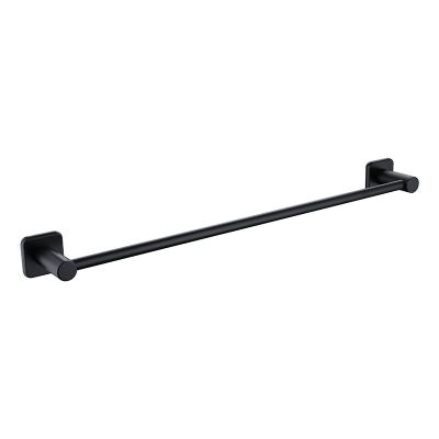 China SUS304 towel rod black colour bathroom accessories single towel bar for sale