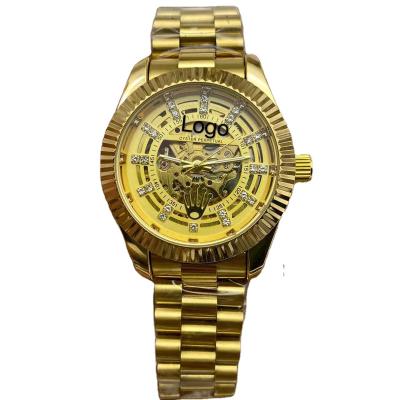 China High Quality Gold Plated Wrist Luxury Men's Fashion Date Custom Logo Automatic Automatic Watch For Men's Automatic Watch for sale