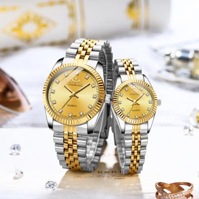 China New Model Water Resistant Good Selling Waterproof Stainless Steel Quartz Couple Watches for sale