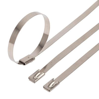 China Wholesale Stainless Steel Cable Tie Twist Tie With Roll Ball Zip Tie Plate Lock 10-16mm for sale