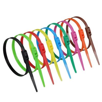 China Colorful Self Locking Nylon Wire Cable Ties Automatic Plastics Zip Ties for sale