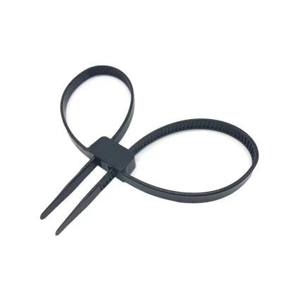 China Black And White Self-locking Plastic Nylon Cable Ties Handcuff Zipper Ties for sale