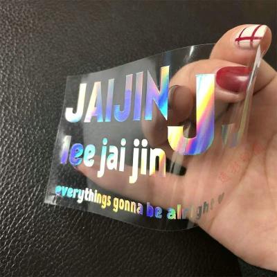 China Custom Printing Small Business Waterproof Logo Transparent Holographic Sticker Label for sale