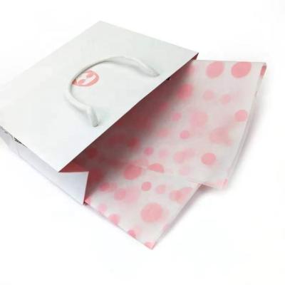 China Packaging Printing 1000pcs Custom Pink Logo On White Tissue Paper For Hair Extension for sale