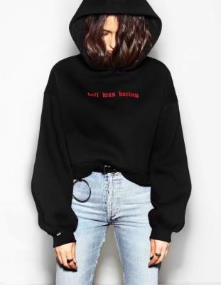 China Thin autumn hooded new printed students of the tide of Central Institute of Statistics lazy wind women's top wild breathable long-sleeved sweater for sale