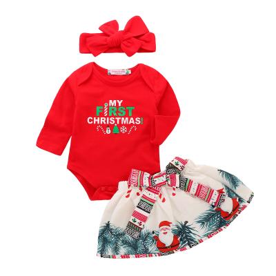 China Breathable Girls Children's Christmas Three-Piece Suit Of Clothing for sale