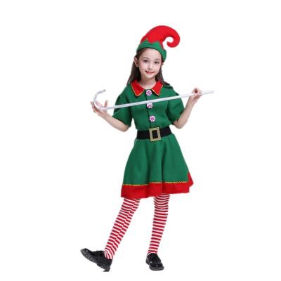 China Parent-child costume Christmas elf costume men's and women's children's Christmas costume ball cosplay costume sets for sale