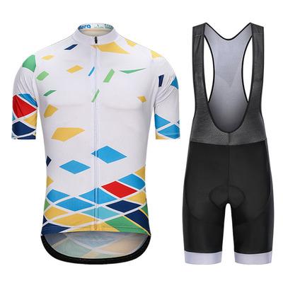 China XQM Breathable Summer Short Sleeve Suspenders Cycling Tank Top Suit Mountain Bike Cycling Wear Printing Quick Dry Cycling Suit Set for sale