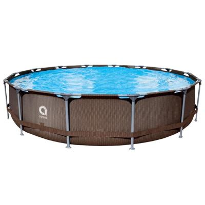 China Family Swimming Pool Tee Strong Frame Series Around Steel Frame Swimming Pool 4.57m*84cm Garden Leisure Metal Swim Pool for sale