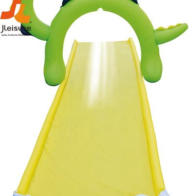 China Outdoor Water Fun Dinosaur Jet Slide Water Sports Inflatable Pool Float Swimming Toys For Kids for sale