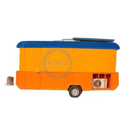 China Mobile Promotion Food Truck Commercial Food Boat Type Mobile Food Trailer Street Food Ice Cream Vending Cart Mobile Food Truck For Sale Europe for sale