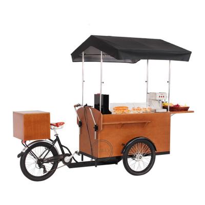 China Vegetable Processing Factory 2022 Motorized Electric Tricycles Adult Cafe Bike Three Wheel Mobile Cargo Food Cart Street Bikes for sale