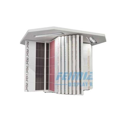 China Durable Flip Page Buckle Plate Tiles Rack For Ceramic Customized Paging With Base Type Exhibition Display Racks Racks for sale