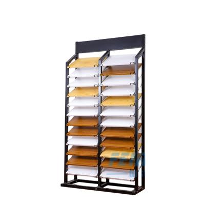 China Durable Simple Sample Tile Metal Design Shop Showroom Customized Store Retail Display Rack Rack for sale