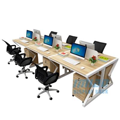 China Durable and metal combination chair combination hot sale high waist wood multi-person workstation custom card desk for sale