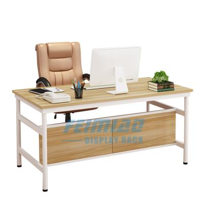 China Customization Durable Multicolor Wholesale Metal Pick Desk Reception Desk Steel Wooden Single Table for sale