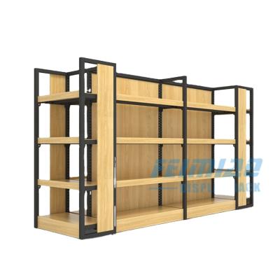 China Double Sided Supermarket Shelves Advertising Equipment Metal Wire Adjustable Showroom Display Stand Racks for sale