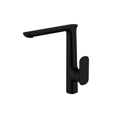 China Hot Selling Deck Mounted Brass Faucet Metered Matt Black Wash Basin Mixer Kitchen Faucets Water Tap for sale