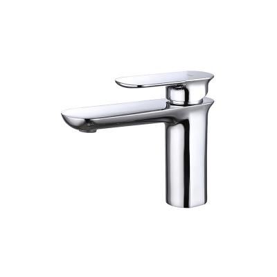 China Other Deck Mounted Bathroom Basin Sanitary Mixer Tap Brass Chrome Water Tap Faucet for sale