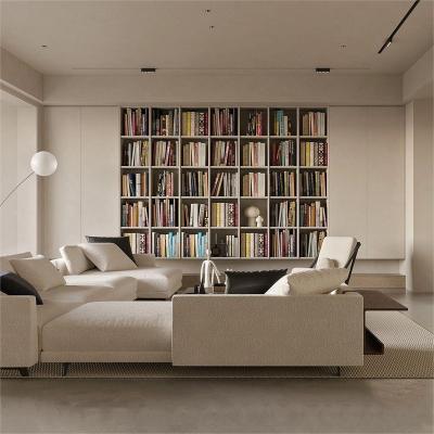 China Cream Customized Customized Living Room Minimalist Shelves Bookcase Style Book Storage Cabinet for sale