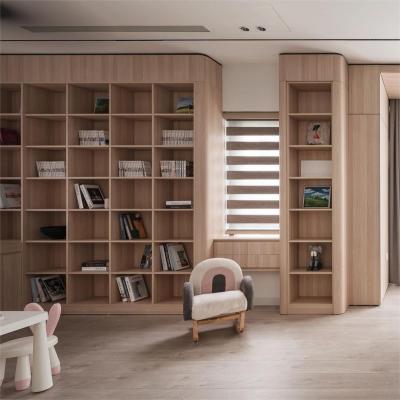 China Customized Customized Living Room Japanese Wooden Log Storage Shelf Bookcase Home Cabinet for sale