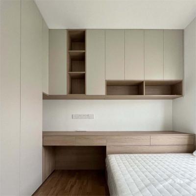 China Storage Customized White Modern Minimalist Bedroom Set Tatami Wooden Storage Furniture Hanging Design Customized for sale