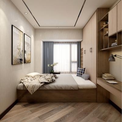 China Storage Customized Japanese Bed Cabinet Chinese Tatami Wooden Oak Bedroom Wardrobe Cabinets for sale