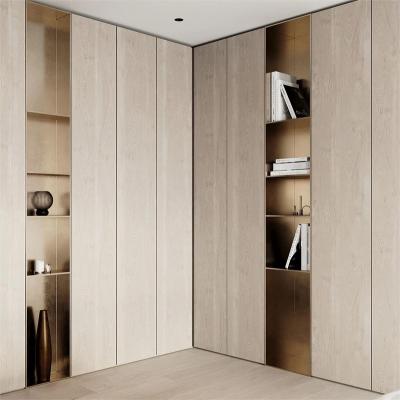 China Customized Customized Elegant Wardrobe Bedroom Storage Cabinet Furniture Minimalist Log Wardrobe for sale