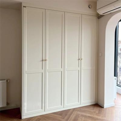 China American Retro Customized Customized Bedroom Cream Style Wardrobe Storage Cabinet Furniture Wardrobe for sale