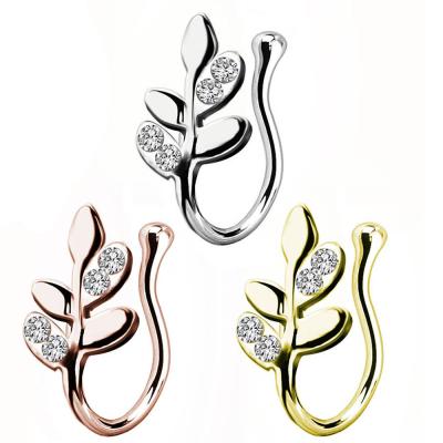 China Alloy Religious Nose Shape Ring Heart Leaves Flower Star Nose Piercing Jewelry For Women Fashion Women Body Jewelry Clip On Nose Rings for sale