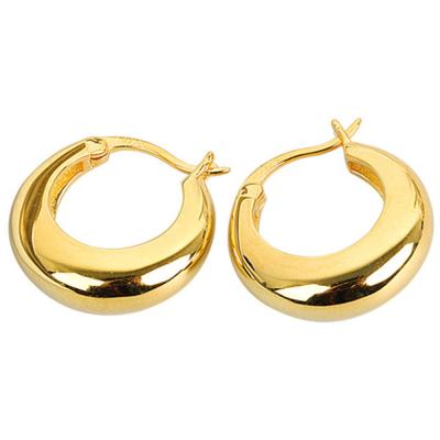 China 2022 New Vintage Style Fashion Designer Fashion Temperament Geometric Female Smooth Circle Earrings Luxury Circle Earring For Women Gift for sale