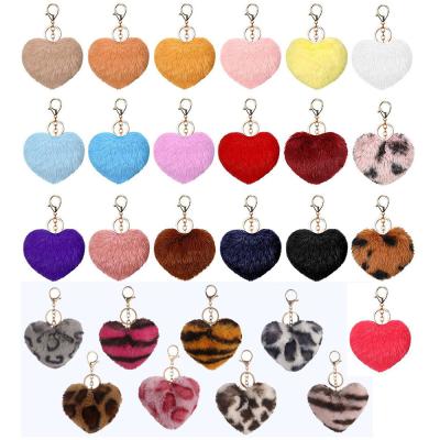 China FDSSN Have RTS 10000 Styles Designs Keychains Self Defense Set Pom Poms Rabbit Faux Fur Blast Chain Pom Pom Keychains 10cm Heart Pompom Ball Key Ring Fluffy Key Chains for sale