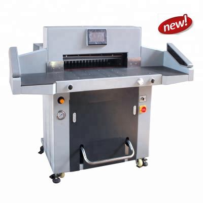 China 720mm hydraulic paper cutter 28inch machine H720RT cutting 80mm thickness with side and air table H720RT for sale