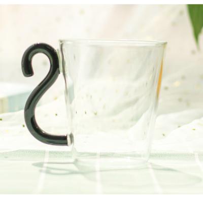 China New Selling High Borosilicate Coffee Drinking Cup Reusable Clear Good Quality Hot Viable Design Glass Cup Cat for sale